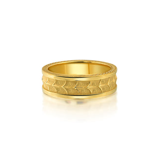 14K Solid Gold Handmade Dragons Back Bone Wedding Band Ring, Mythological Dragon Gold Ring, Back Bone Motifs Engraved Solid Gold Men Ring