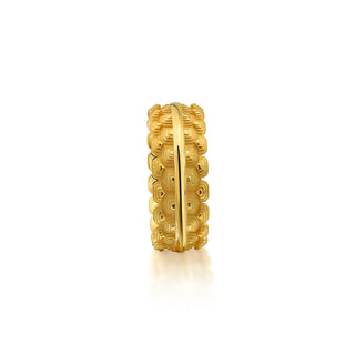 The Pyramid of Djoser 14K Solid Gold Ring, Handmade Ancient Egypt Mens Gold Ring, Dainty Motifs Carved Solid Gold Mens Ring, Husband Gift